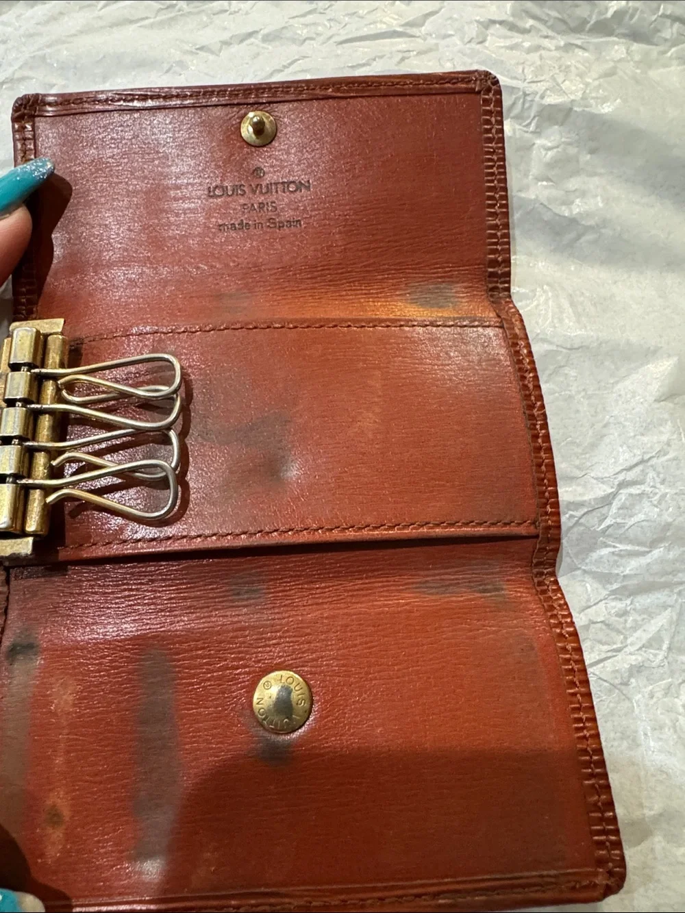Louis Vuitton Brown Epi Leather Key & Card Holder